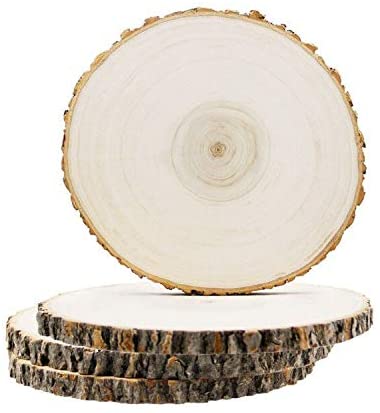 Unfinished Wood Slices Large Wood Slices for Crafts, Wood Centerpieces for Tables Wood Slabs